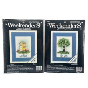 Weekenders Counted Cross Stitch Set of 2 - Ladies & Gents
